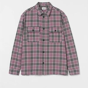 H&M Lavender and Black Checkered Shirt